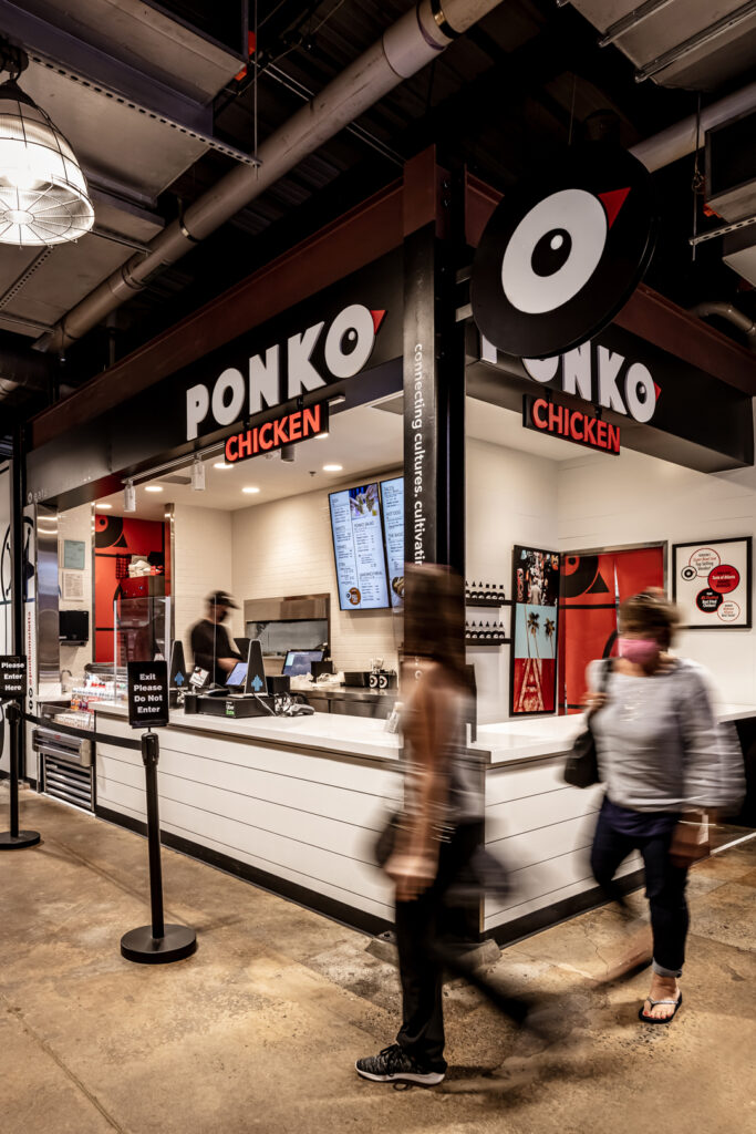 An editorial photograph of a Ponko Chicken franchise in Marietta Station by Atlanta Commercial Photographer Karen Images 