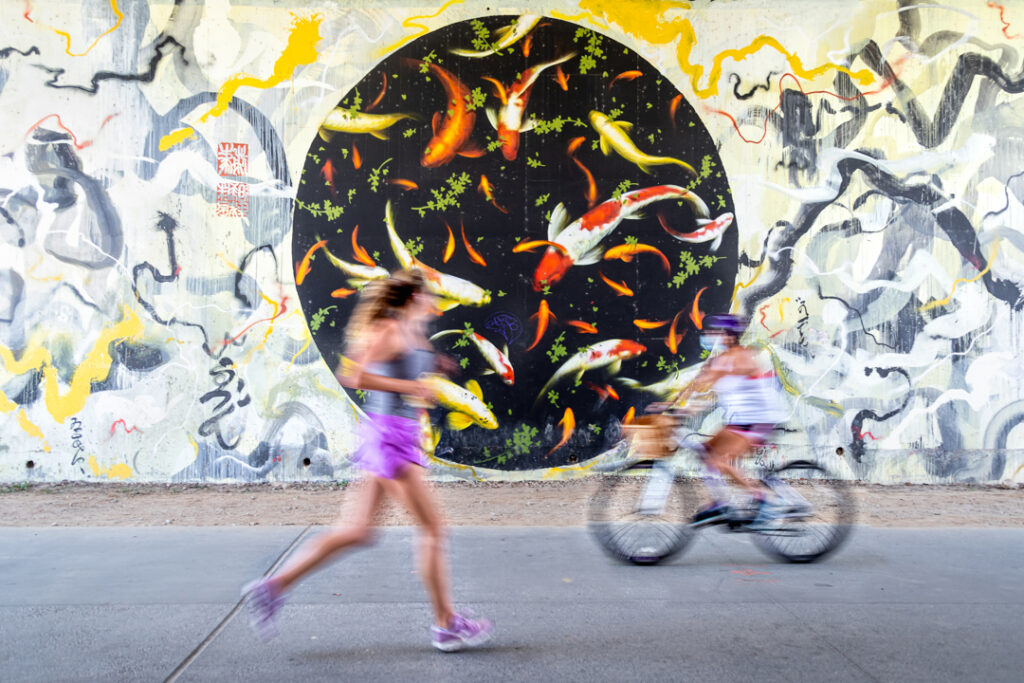 An image of people enjoying the Atlanta Beltline photographed by Atlanta Commercial Photographer Karen Images