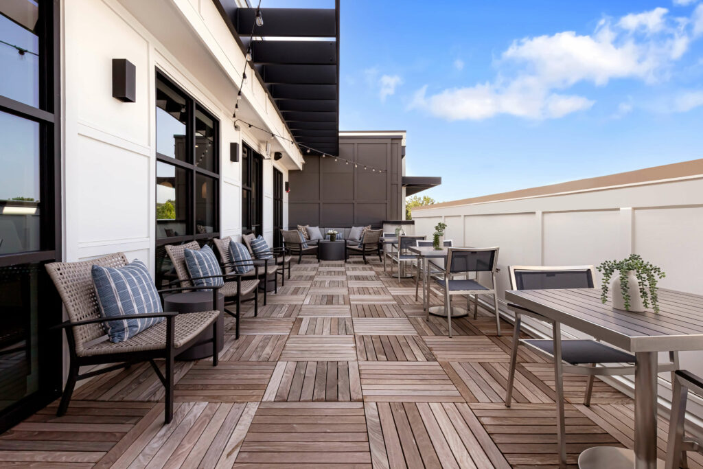 terrace at veranda at assembly photographed by architectural photographer karen images
