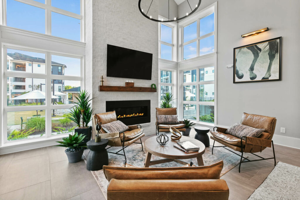 interior lounge photographed on a sunny day by architectural photographer karen images