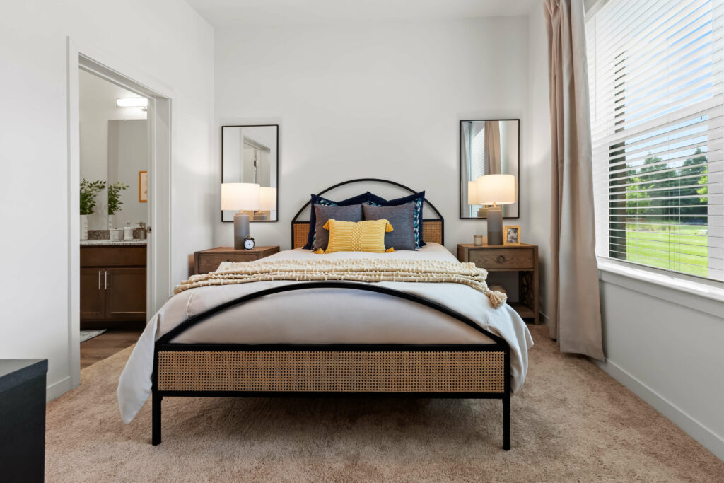 a bedroom in veranda at assembly photographed by architectural photographer karen images