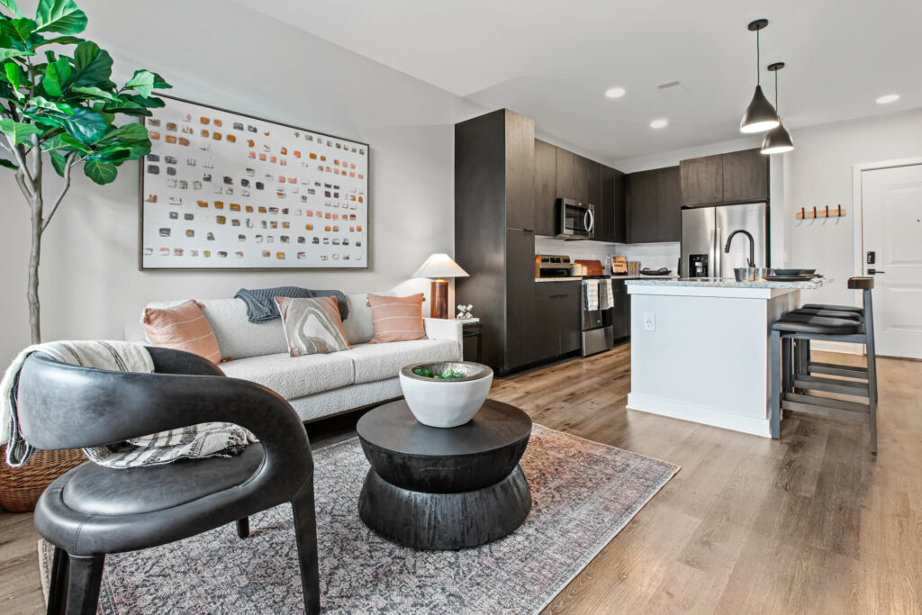 a den in a model home at oslo by architectural photographer karen images