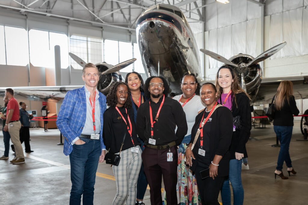 Porsche Financial Services employees gathered for a corporate event in Atlanta