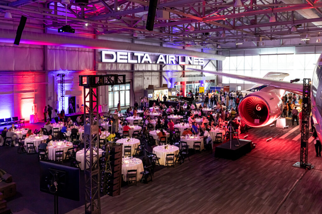 Porsche Financial Services employees and guests during a corporate event in Atlanta