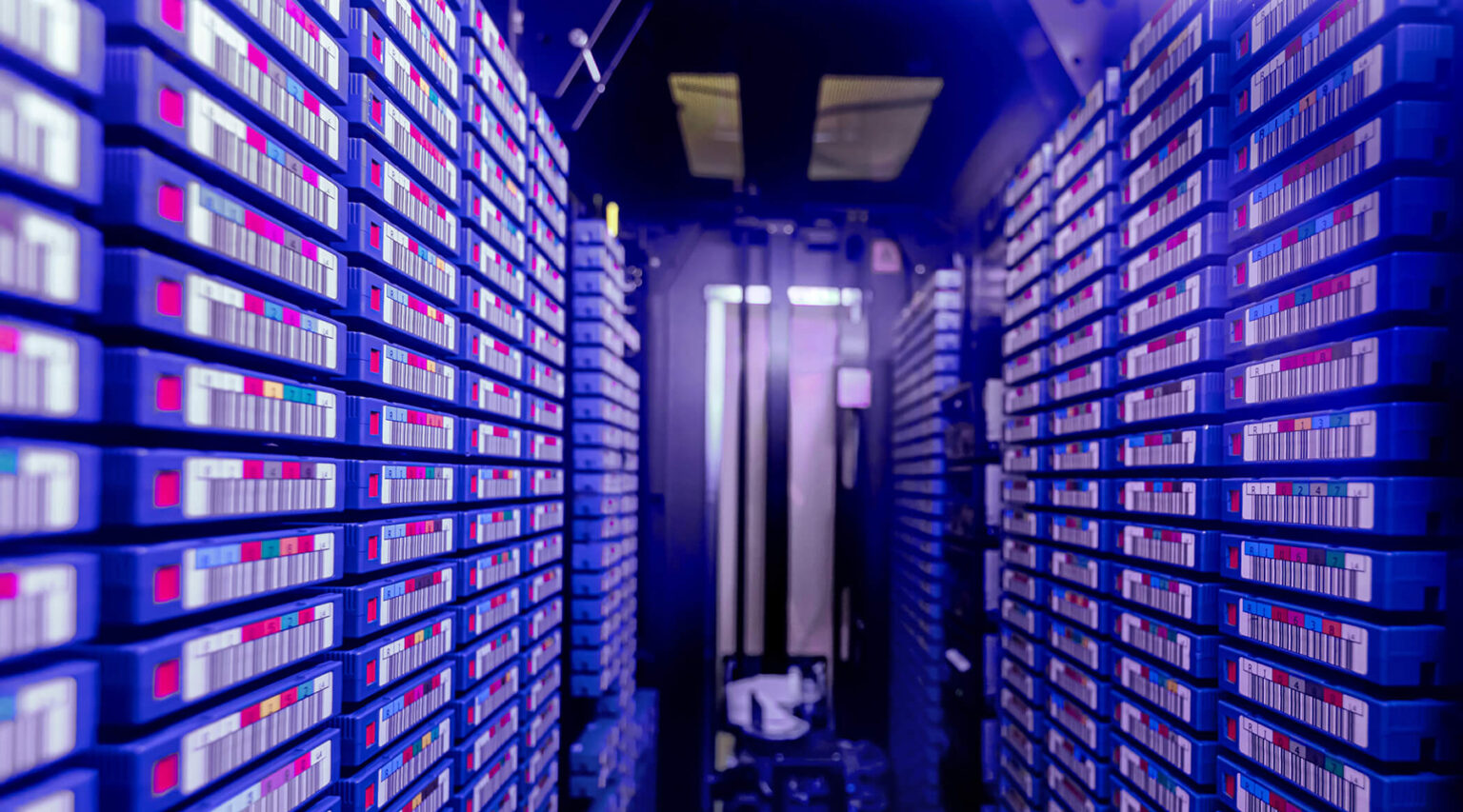 Image of a magnetic tape server at S2 Data by Karen Images
